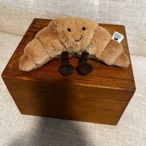 Plush Croissant Jellycat with Brown Accents